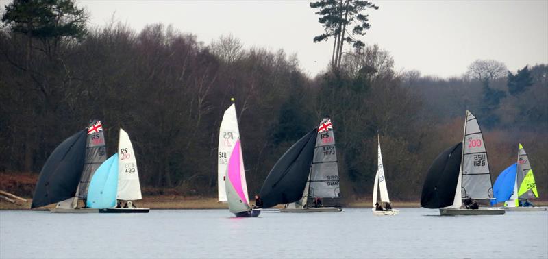 Asymmetrics downwind during Alton Water Fox's Marina Frostbite Series Week 1 photo copyright Emer Berry taken at Alton Water Sports Centre and featuring the RS200 class