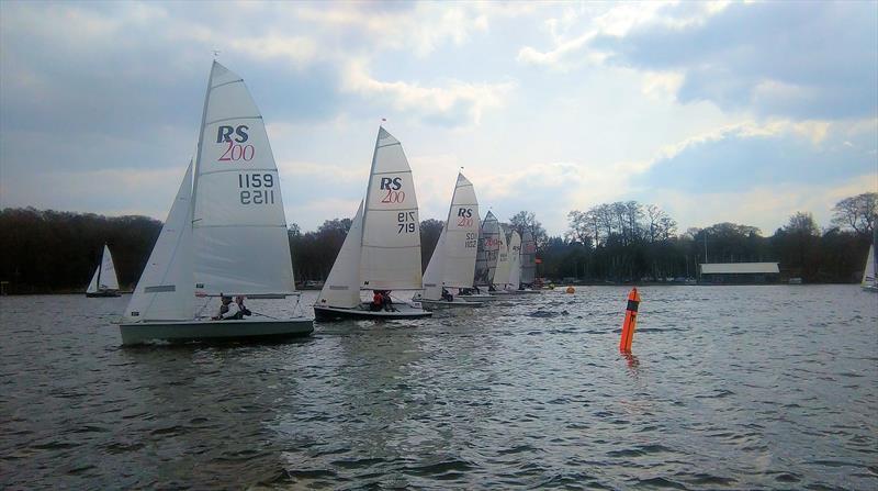 RS200s at Frensham Pond photo copyright Gavin MacLachlan taken at Frensham Pond Sailing Club and featuring the RS200 class