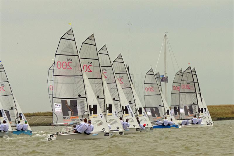 Startline action on a flooding tide at the Endeavour Trophy 2019 - photo © Roger Mant Photography