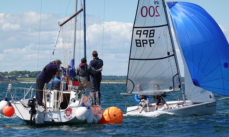 Brendan Lynch and Ellen Clark finish during the East Lothian Yacht Club 2021 Regatta - photo © Derek Braid