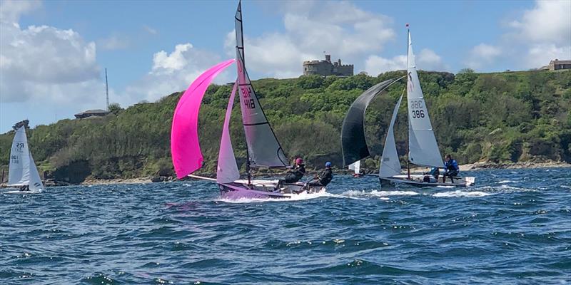 Turbo Asymmetric Open photo copyright Claire Hallam taken at Restronguet Sailing Club and featuring the RS200 class