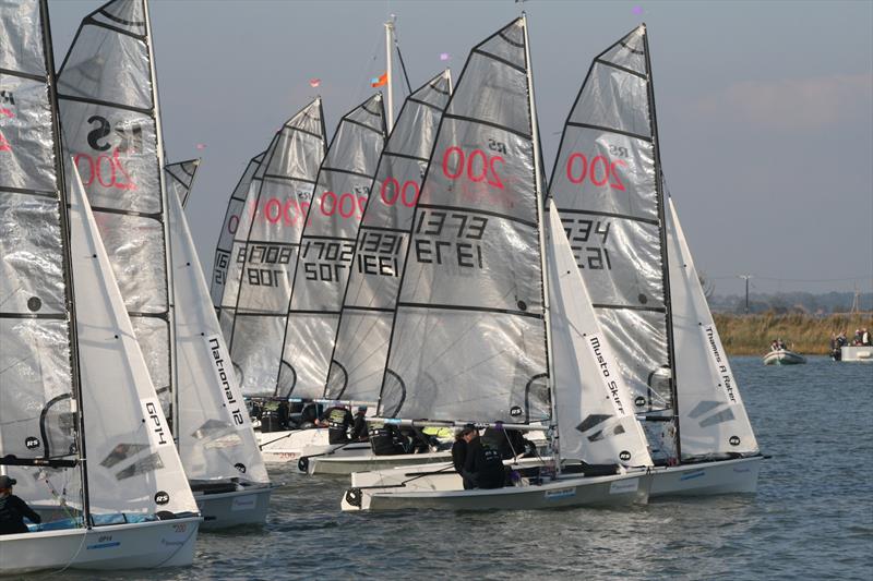 Startline action on day 1 of the 60th Endeavour Trophy photo copyright Sue Pelling taken at Royal Corinthian Yacht Club, Burnham and featuring the RS200 class