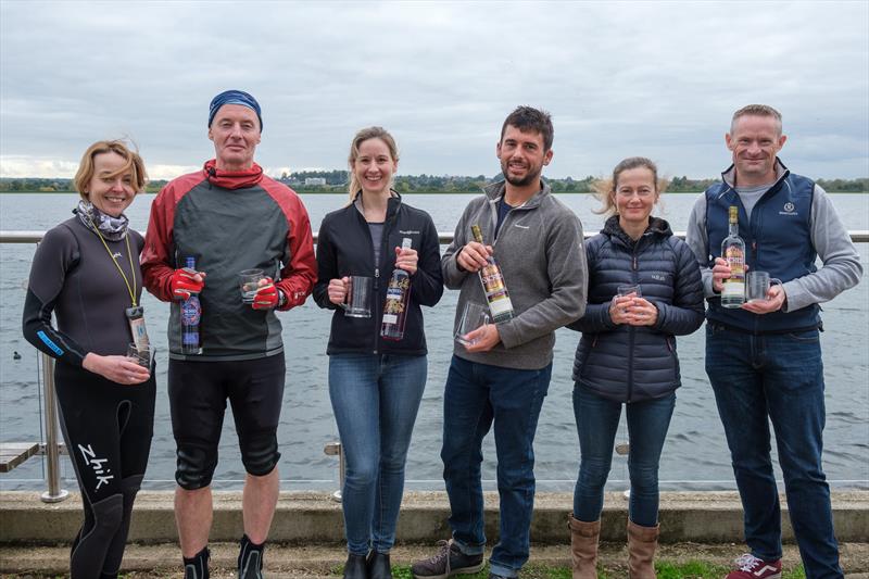 Prize winners in the RS200 SEAS Open at Island Barn Reservoir photo copyright Gavin Hayhurst taken at Island Barn Reservoir Sailing Club and featuring the RS200 class