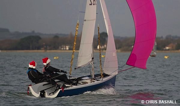 Hayling Island Christmas Cracker photo copyright Chris Bashall taken at Hayling Island Sailing Club and featuring the RS200 class