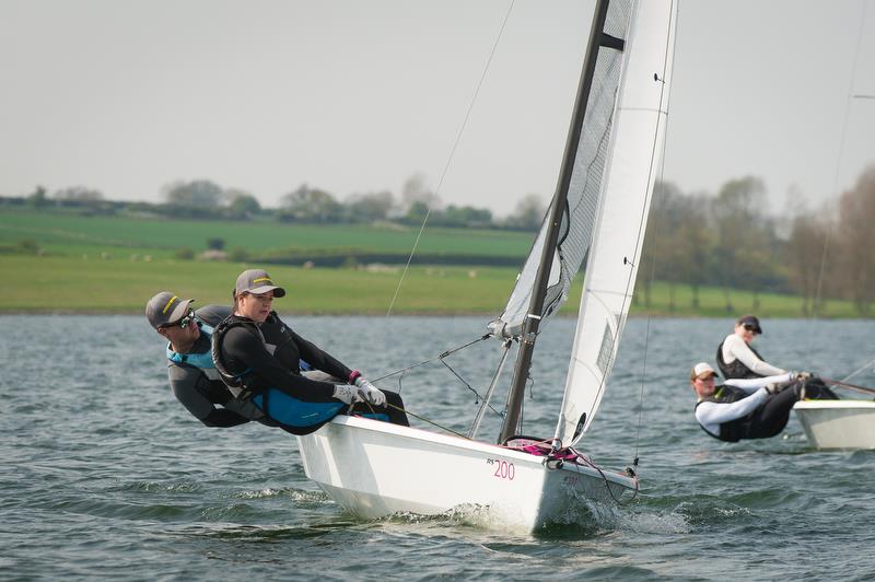 RS200 fleet in action at RS Sprint Championship 2018 photo copyright Peter Fothergill taken at Rutland Sailing Club and featuring the RS200 class