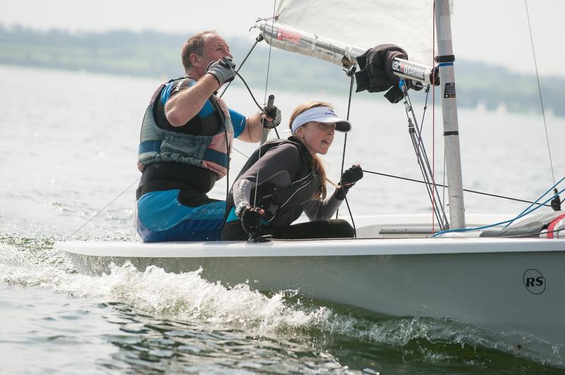 RS200 fleet in action at RS Sprint Championship 2018 photo copyright Peter Fothergill taken at Rutland Sailing Club and featuring the RS200 class