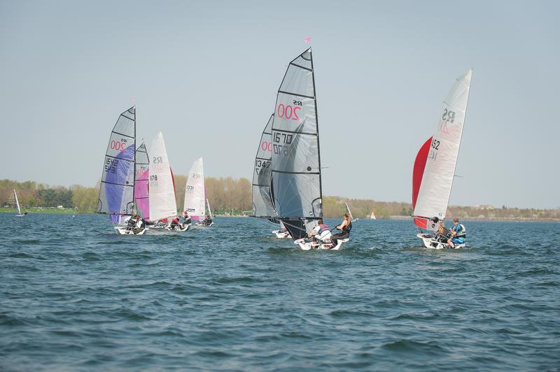 RS200 fleet in action at RS Sprint Championship 2018 photo copyright Peter Fothergill taken at Rutland Sailing Club and featuring the RS200 class