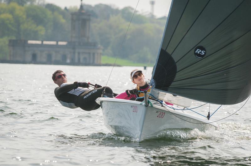 RS200 fleet in action at RS Sprint Championship 2018 photo copyright Peter Fothergill taken at Rutland Sailing Club and featuring the RS200 class