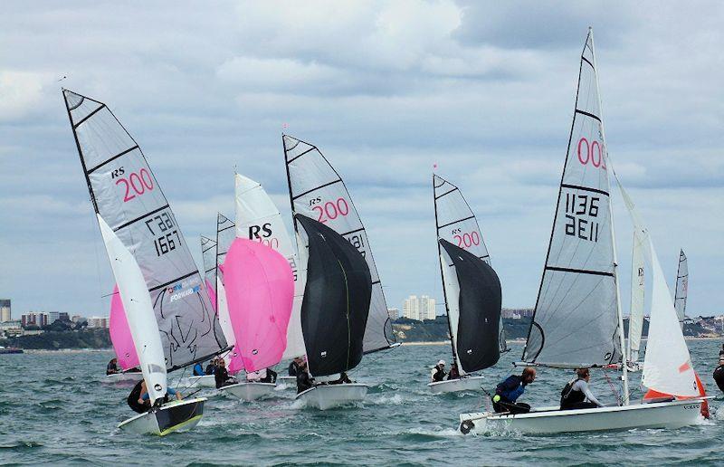 RS200s race in Poole Bay during the Parkstone open meeting photo copyright Owain Hughes taken at Parkstone Yacht Club and featuring the RS200 class