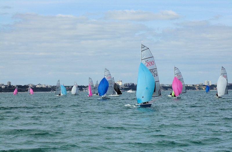 RS200s race in Poole Bay during the Parkstone open meeting photo copyright Owain Hughes taken at Parkstone Yacht Club and featuring the RS200 class