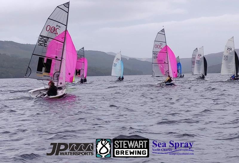 Downwind action from day 2 - JP Watersports RS200 Scotland Tour part 5 at Loch Tummel photo copyright Graham Logan taken at Loch Tummel Sailing Club and featuring the RS200 class