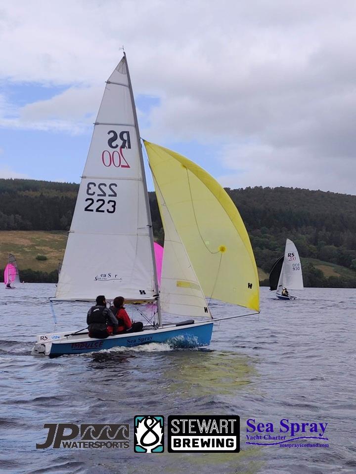 Cameron McCosh & Ciaran McMonagle in the demo boat, Sea Spray Yacht Charter - JP Watersports RS200 Scotland Tour part 5 at Loch Tummel photo copyright Graham Logan taken at Loch Tummel Sailing Club and featuring the RS200 class