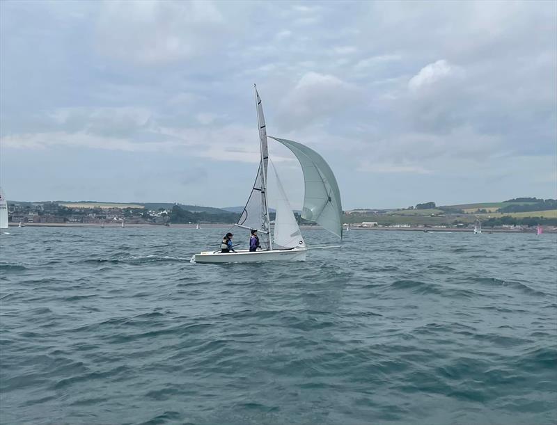 Lindsay and Izzy get their kite set during the RS200 Scottish Travellers at Aberdeen and Stonehaven Yacht Club - photo © Tony Ray