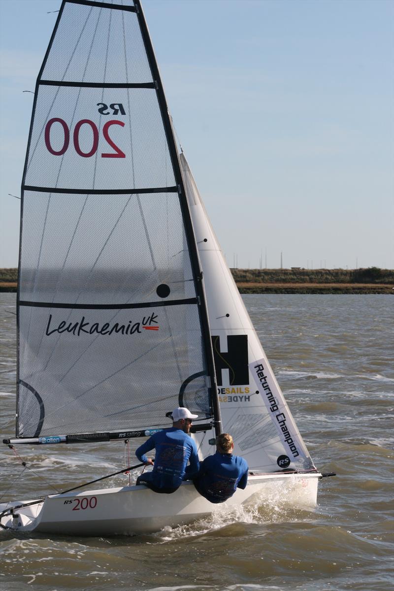 Luke Patience and Faye Chatterton finished second overall in the 61st Endeavour Trophy photo copyright Sue Pelling taken at Royal Corinthian Yacht Club, Burnham and featuring the RS200 class