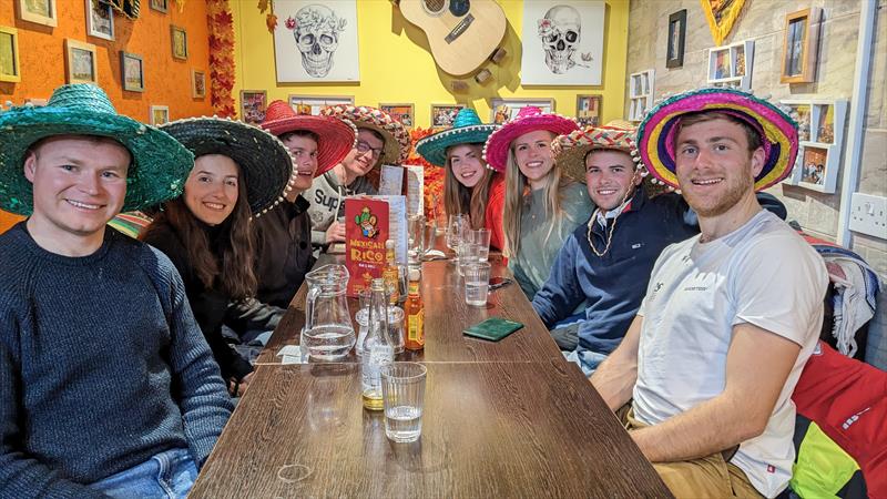 Several of the crews enjoy a Mexican meal after the training day during the RS200 Sailing Chandlery EaSEA Tour at Queen Mary - photo © Paul Stainsby