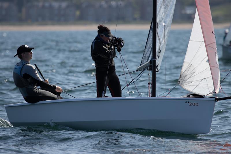 Ellen doing all the work as usual during the RS200 Scottish Championship at East Lothian photo copyright Steve Fraser taken at East Lothian Yacht Club and featuring the RS200 class