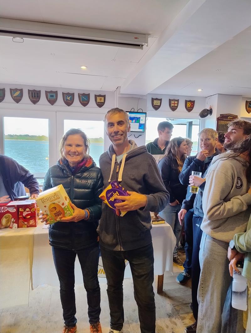 Alan Krailing & Linda Woodard finish 5th in the RS200s at the Waldringfield Easter Egg Trophy photo copyright Alexis Smith taken at Waldringfield Sailing Club and featuring the RS200 class