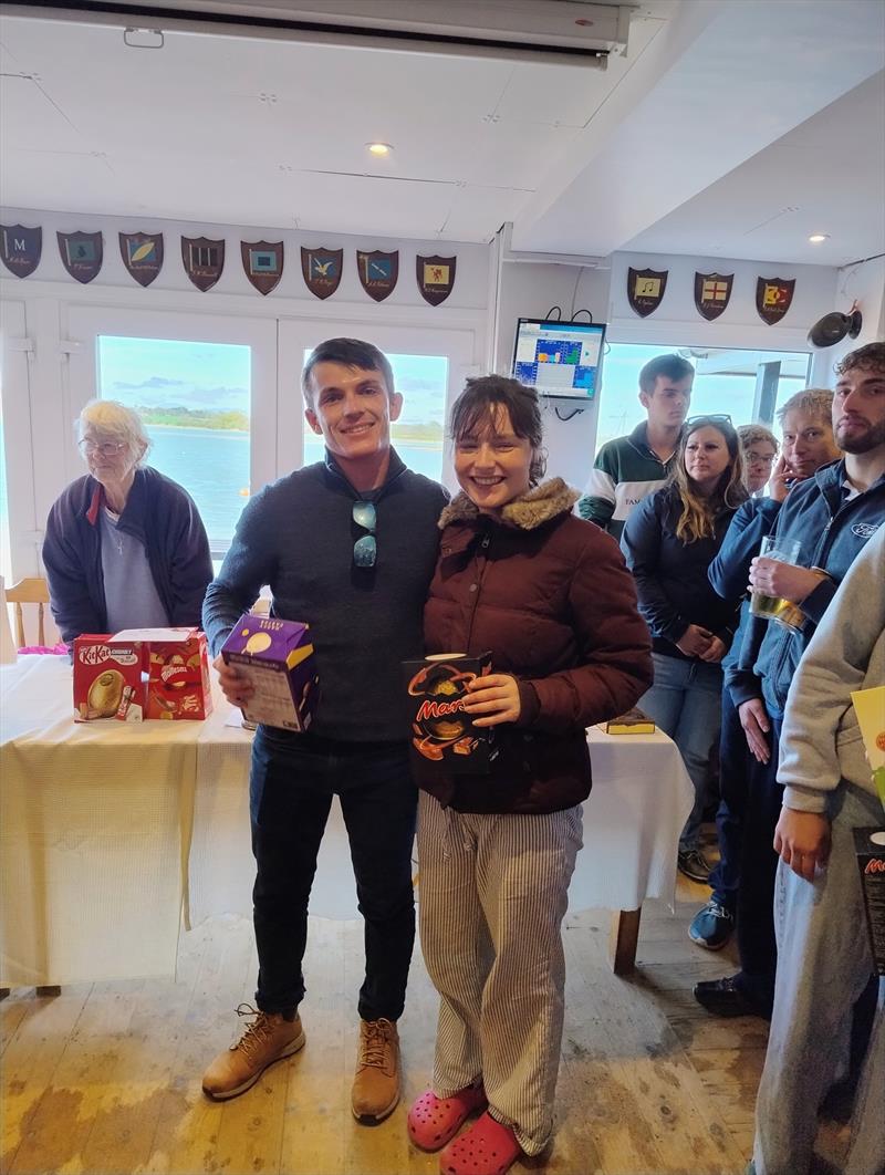 Ben Whaley & Isobel Stewart finish 2nd in the RS200s at the Waldringfield Easter Egg Trophy photo copyright Matt/Will Taylor taken at Waldringfield Sailing Club and featuring the RS200 class