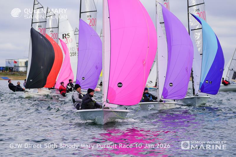 GJW Direct 50th Bloody Mary photo copyright Simon Winkley Marine taken at Queen Mary Sailing Club and featuring the RS200 class