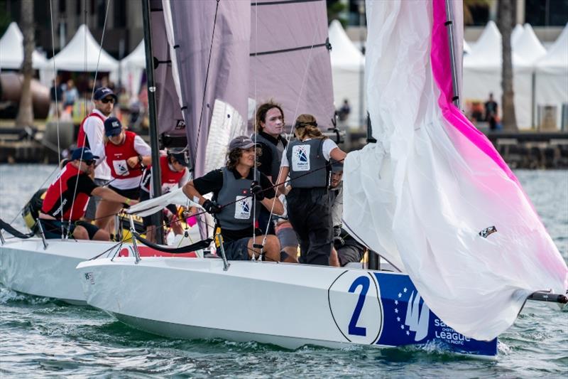 DSS 1 leads RBYC photo copyright Beau Outteridge taken at Royal Geelong Yacht Club and featuring the RS21 class