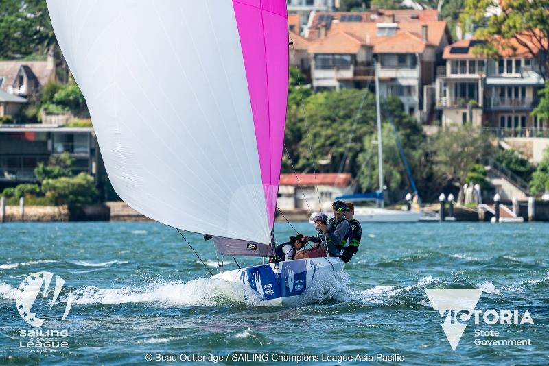 An RS21 under spinnaker during last year's Sailing Champions League - photo © Beau Outteridge