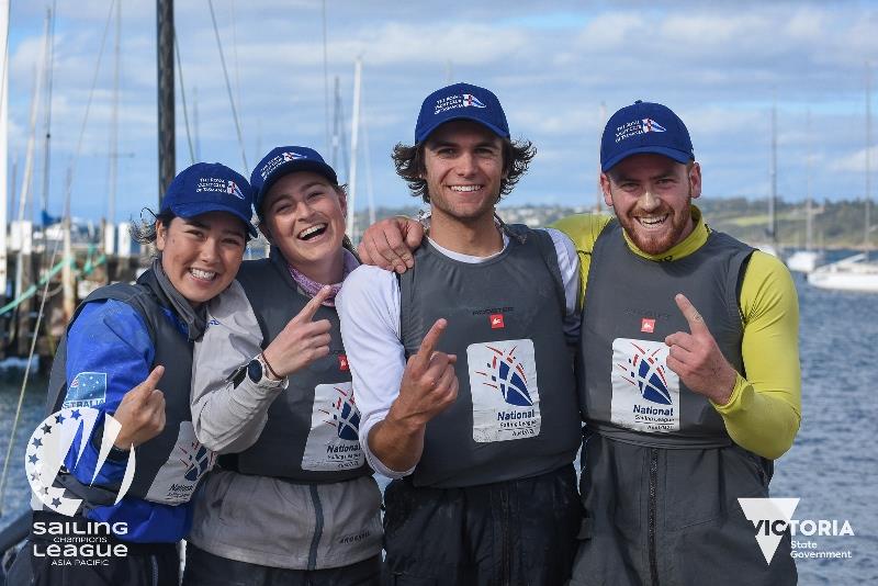 Representing the Royal Yacht Club of Tasmania was (from L to R) Alice Buchanan, Chloe Fisher, Charlie Zeeman and Sam King - SCL Southern Qualifier - photo © Harry Fisher