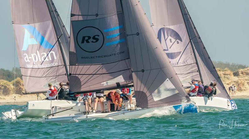 British Keelboat League Qualifier 4 at Hayling Island photo copyright Peter Hickson taken at Hayling Island Sailing Club and featuring the RS21 class