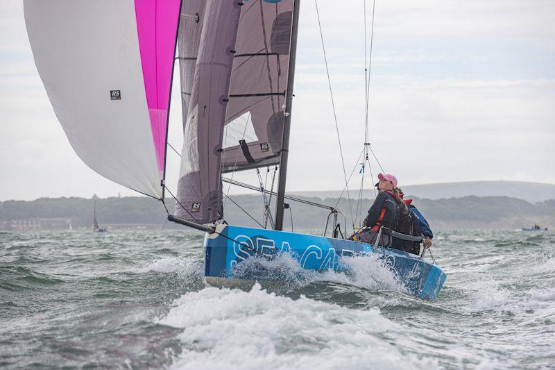 Sea Cadets attend RS21 UK National Championships at Lymington with their entire fleet of 10 boats photo copyright Howard Eeles taken at Lymington Town Sailing Club and featuring the RS21 class