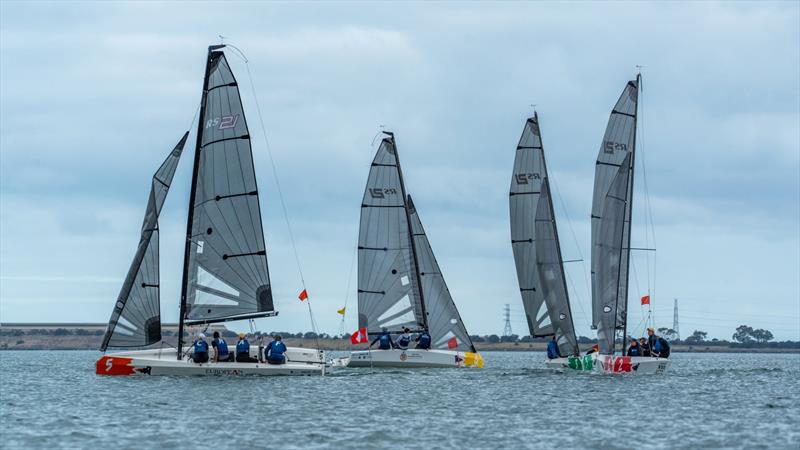 RS21 Royal Geelong Yacht Club Match Racing photo copyright Tidal Media Australia taken at Royal Geelong Yacht Club and featuring the RS21 class