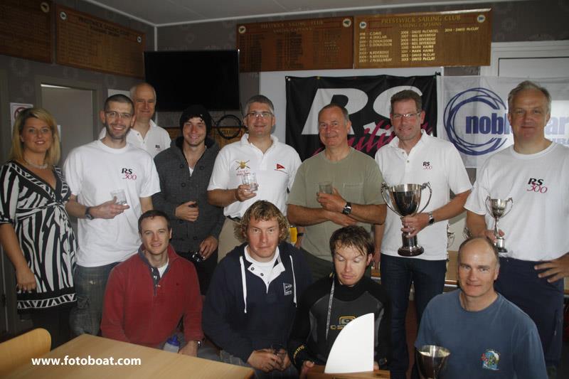 Prizewinners at the Volvo Noble Marine RS300 Nationals at Prestwick photo copyright Alan Henderson / www.fotoboat.com taken at Prestwick Sailing Club and featuring the RS300 class
