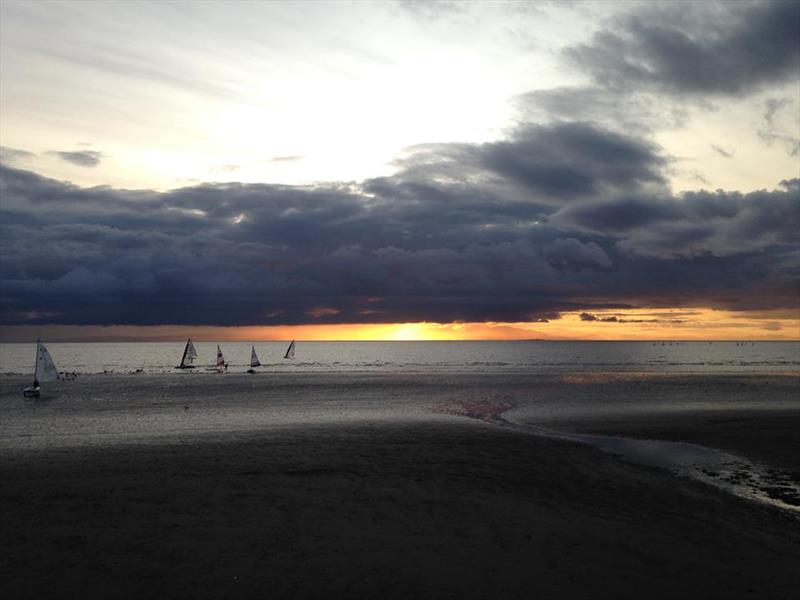 Prestwick sunset at the Volvo Noble Marine RS300 Nationals photo copyright Steve Bolland taken at Prestwick Sailing Club and featuring the RS300 class