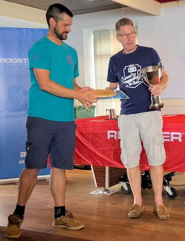 Steve Bolland (shown with class chair Paul Watson) wins the Noble Marine Allen RS300 National Championships photo copyright Sally Campbell taken at Brixham Yacht Club and featuring the RS300 class