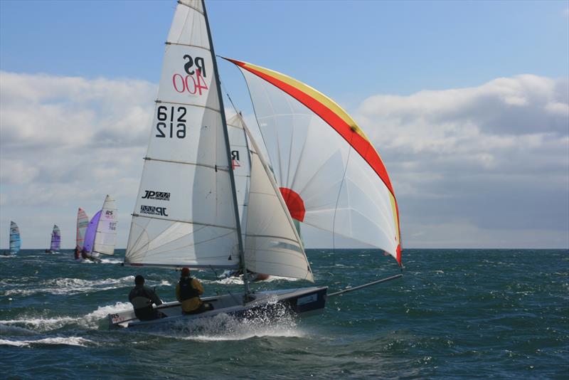 Jamie Rogers and Neil McLaren race the RS Scotland demo boat at Aberdeen & Stonehaven  photo copyright Rebecca Park taken at Aberdeen & Stonehaven Yacht Club and featuring the RS400 class