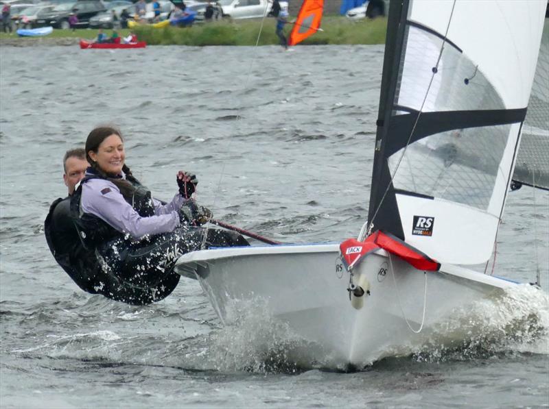 Stuart Halman & Anna Walsh finish 3rd in the Bala Long Distance Weekend photo copyright John Hunter taken at Bala Sailing Club and featuring the RS400 class