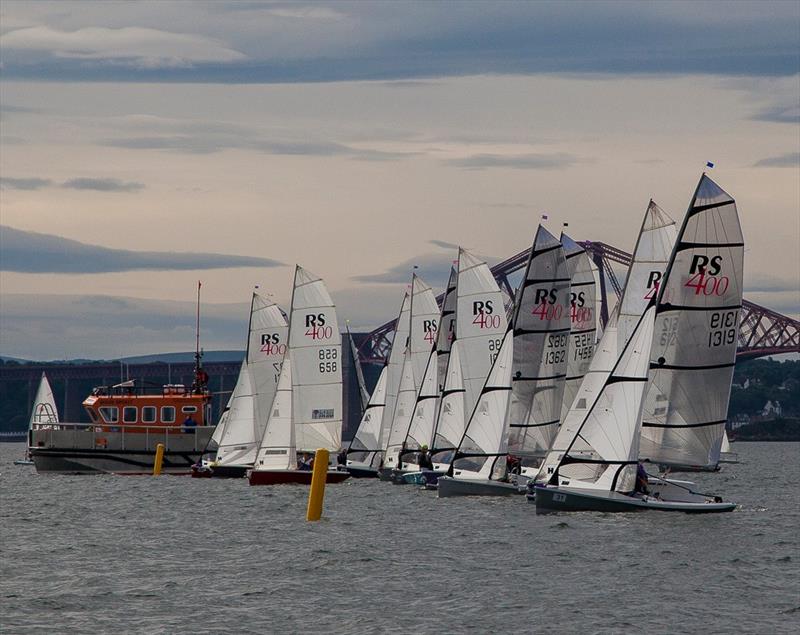 Startline during the JP Watersports RS400 Scottish Tour at Dalgety Bay - photo © Ruby Painter