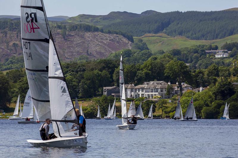 Boats racing on Ullswater at the Birkett in July photo copyright Tim Olin / www.olinphoto.co.uk taken at Ullswater Yacht Club and featuring the RS400 class