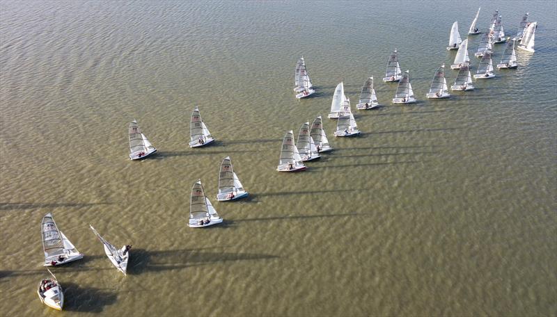 Off the startline during the Notts County RS400 Open photo copyright David Eberlin taken at Notts County Sailing Club and featuring the RS400 class