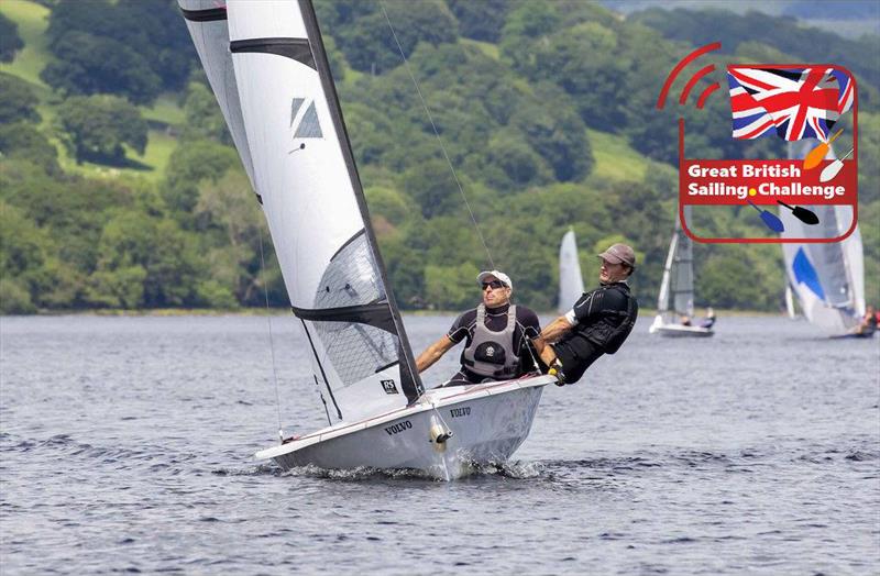 Dave Exley and Nigel Hall win Race 1 in the Bala Long Distance weekend photo copyright Tim Olin / www.olinphoto.co.uk taken at Bala Sailing Club and featuring the RS400 class