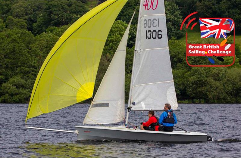 Father and son team Julian and Claudio Mecklenburg in the Bala Long Distance Race 2019 photo copyright Tim Olin / www.olinphoto.co.uk taken at Bala Sailing Club and featuring the RS400 class