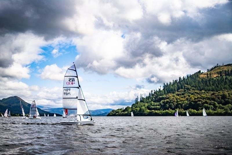 Steve and Sarah Cockerill racing at Bass Week photo copyright Peter Mackin / www.pdmphoto.co.uk taken at Bassenthwaite Sailing Club and featuring the RS400 class