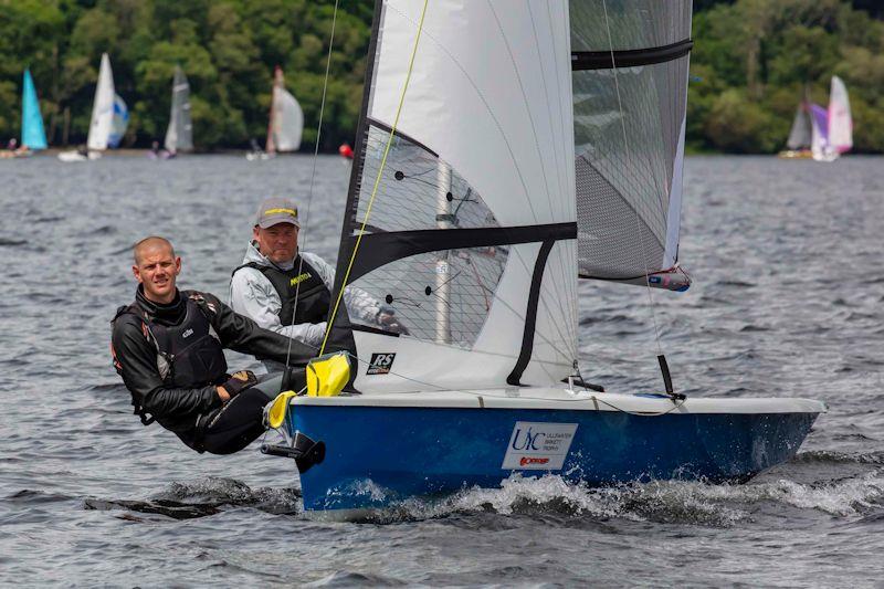 Previous winners Chris Pickles and Matt Sharman punch their way up the long beat - Lord Birkett Memorial Trophy at Ullswater photo copyright Tim Olin / www.olinphoto.co.uk taken at Ullswater Yacht Club and featuring the RS400 class