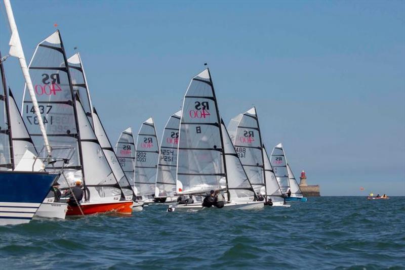 Noble Marine TridentUK RS400 National Championships start photo copyright Sally Campbell taken at South Shields Sailing Club and featuring the RS400 class