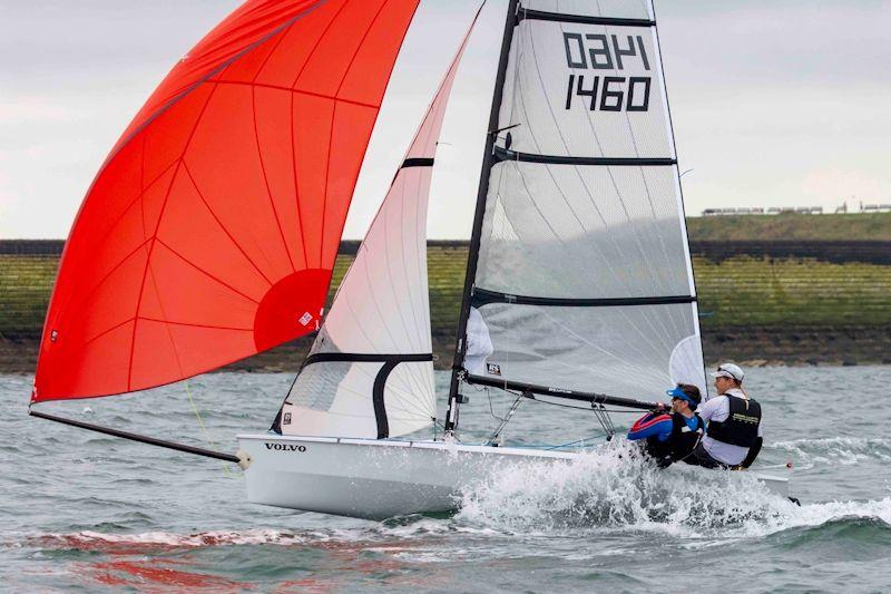 Dave Exley and Alistair Coates on day 3 of the Noble Marine TridentUK RS400 National Championship at South Shields photo copyright Tim Olin / www.olinphoto.co.uk taken at South Shields Sailing Club and featuring the RS400 class