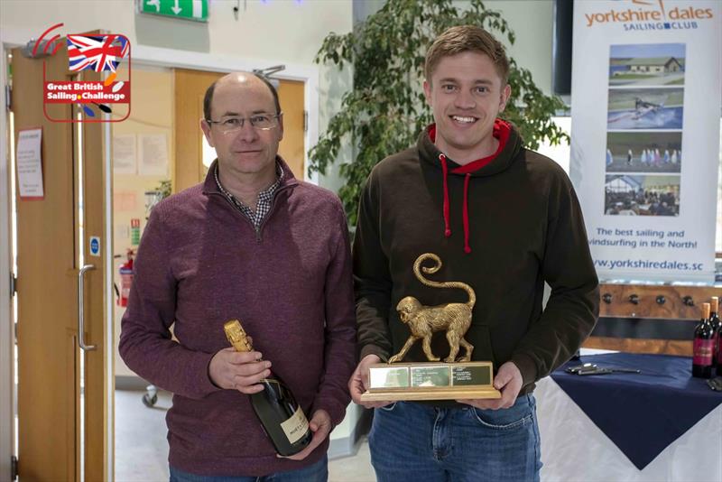 Ollie Groves and Martin Penty (RS400) win the Yorkshire Dales Brass Monkey 2022 photo copyright Tim Olin / www.olinphoto.co.uk taken at Yorkshire Dales Sailing Club and featuring the RS400 class