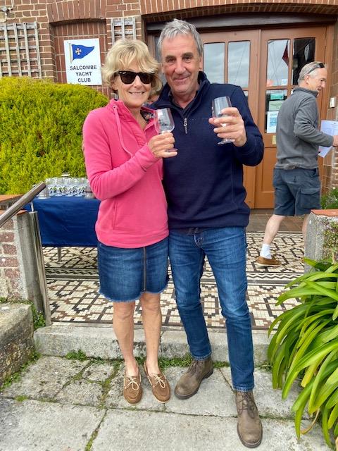 Mike & June Baker finish 3rd in the Rooster West Country Boat Repairs RS400 Southern Tour at Salcombe photo copyright Trisha Clancy taken at Salcombe Yacht Club and featuring the RS400 class