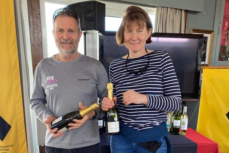 Steve and Sarah Cockerill win the Rooster West Country Boat Repairs RS400 Southern Tour at Arun photo copyright Trisha Clancy taken at Arun Yacht Club and featuring the RS400 class