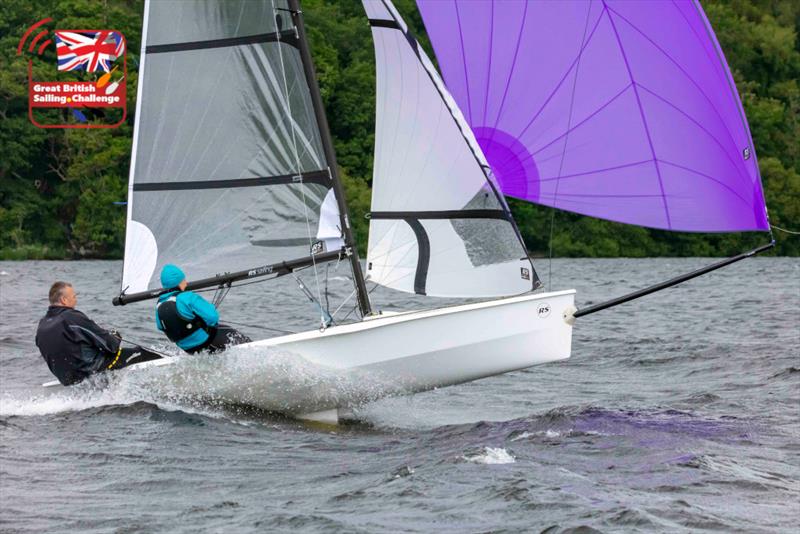 Stuart Halman and Anna Walsh during the Bala Long Distance Weekend 2022 photo copyright Tim Olin / www.olinphoto.co.uk taken at Bala Sailing Club and featuring the RS400 class