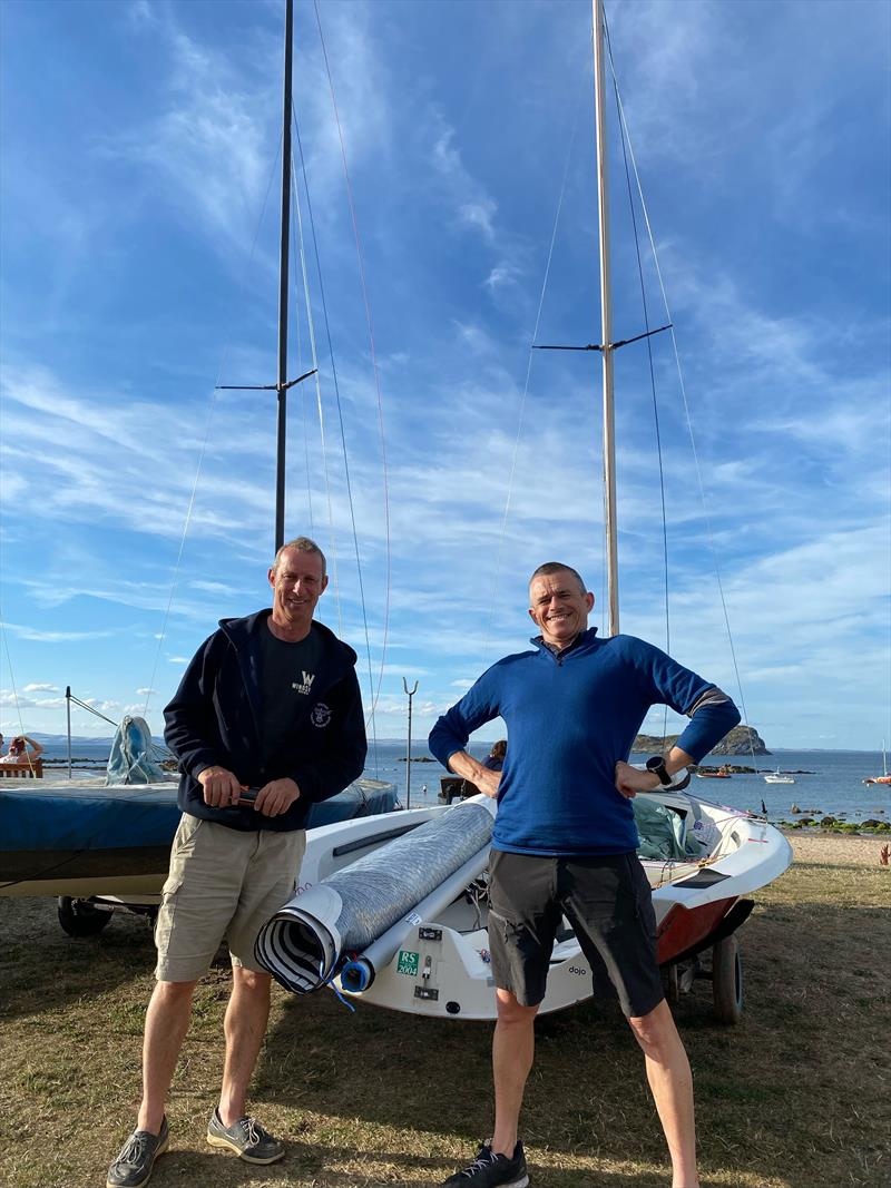 Martin Booth and Alan Mclean - 2022 Noble Marine Rooster RS400 National Championships, day 2 photo copyright Steve Fraser taken at East Lothian Yacht Club and featuring the RS400 class