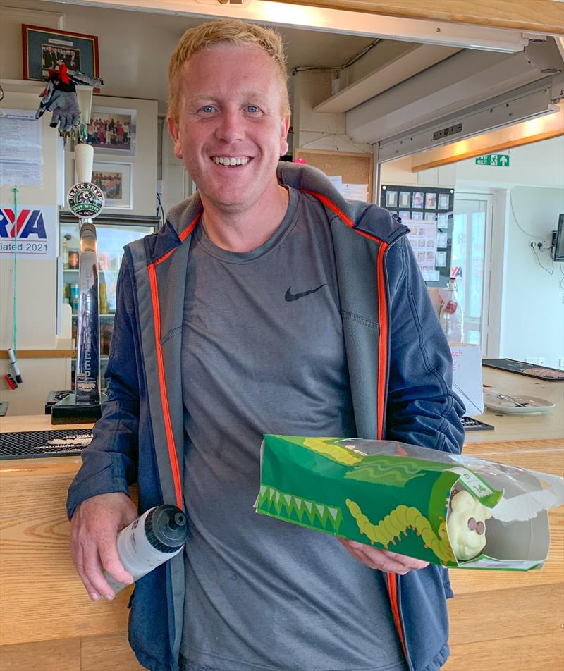 Birthday Boy Garry Knott complete with cake at the Notts County RS400 Open photo copyright Ian Pilkington taken at Notts County Sailing Club and featuring the RS400 class