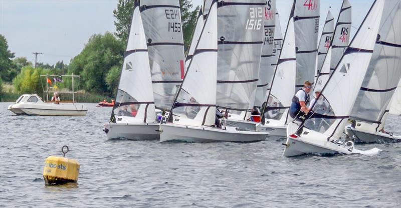 Startline during the Notts County RS400 Open photo copyright Ian Pilkington taken at Notts County Sailing Club and featuring the RS400 class